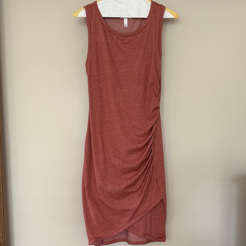 Leith Sleeveless Mini Dress in Warm Rust